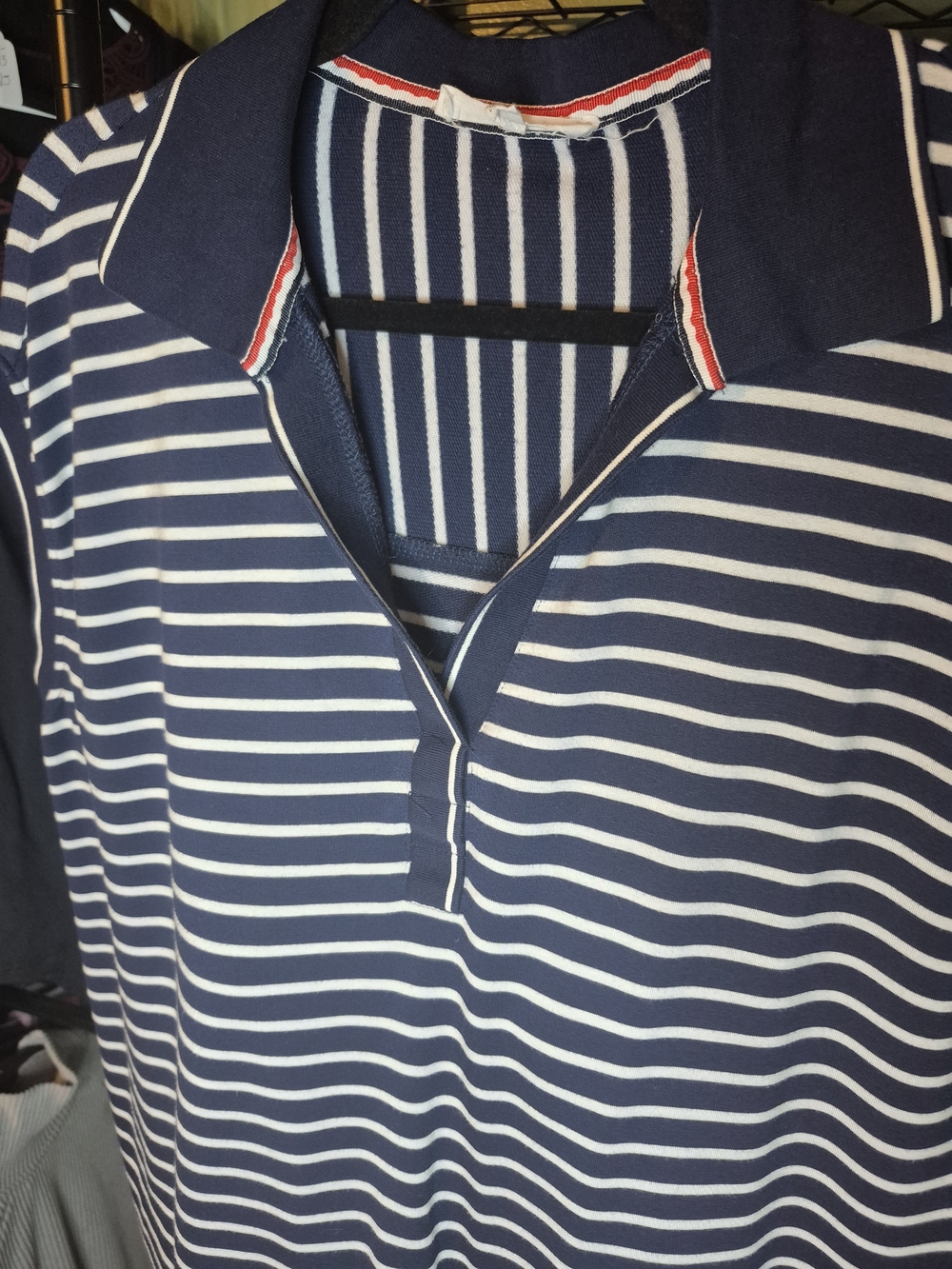 Jane and Delancey Navy and White Striped Polo Tank - Picture 8 of 8